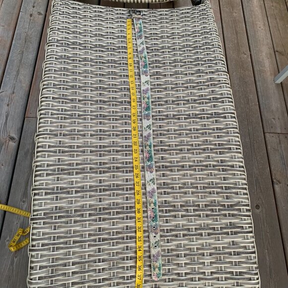 Vintage 80s Floral Tapestry Boho Granny Chic Romantic Retro Western Waist Belt - Picture 8 of 12